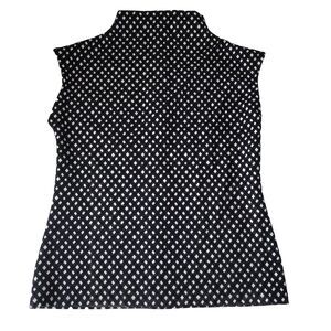 Ann Taylor Women’s Mock Neck Box Tank Top Diamond Design Size Small